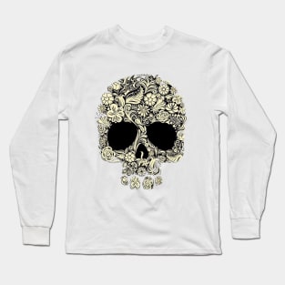 Floral Skull Long Sleeve T-Shirt